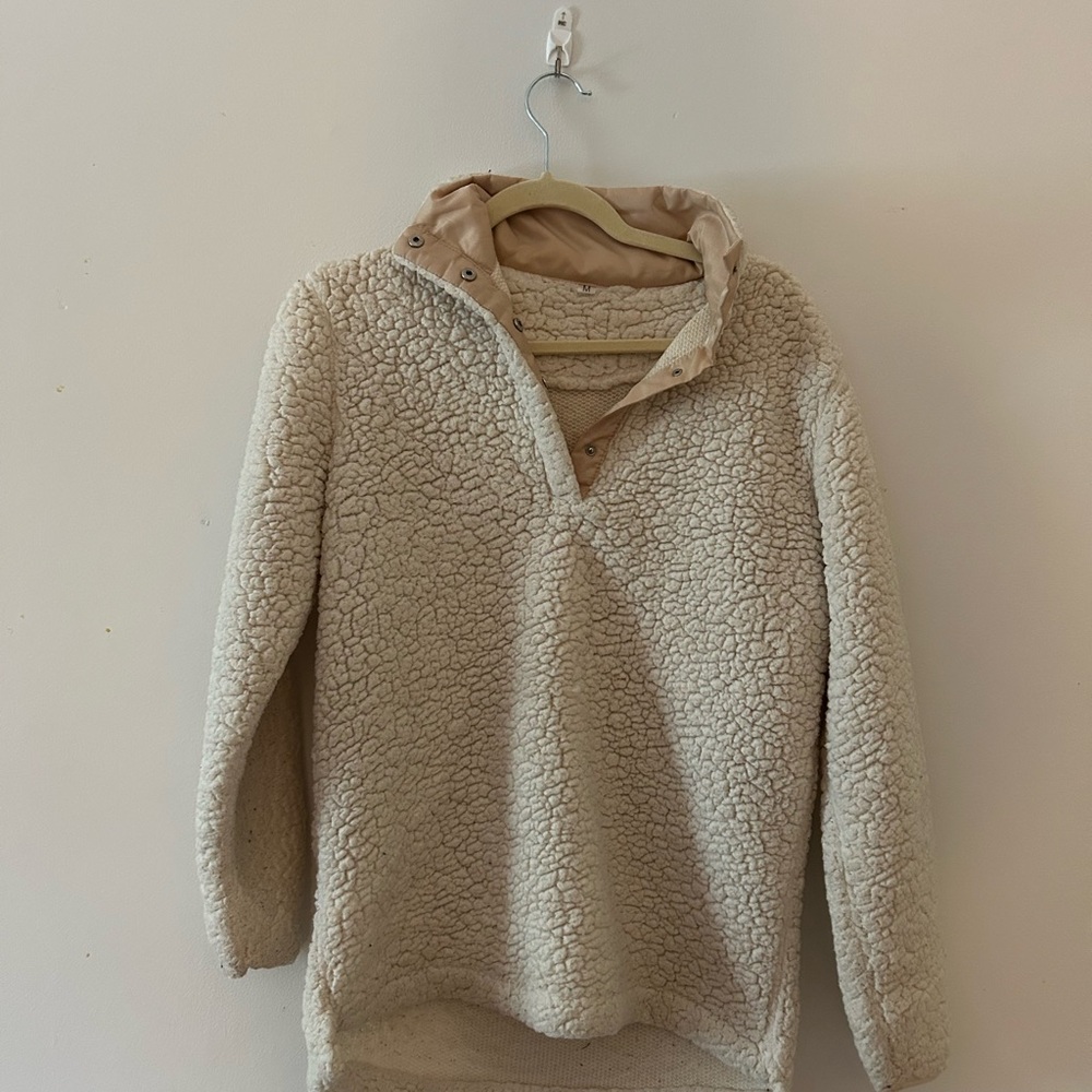 Cozy Cream Sherpa Pullover